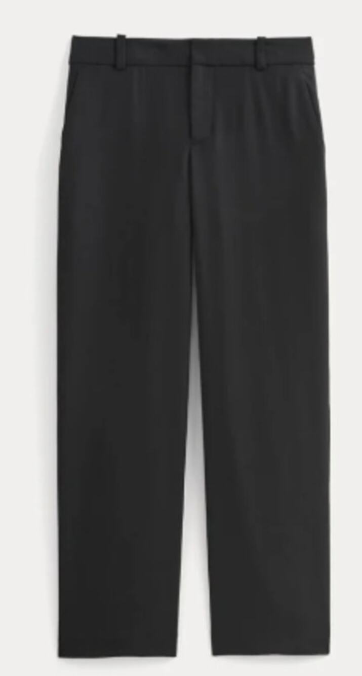 Everlane Women 6 Short Black Straight Leg Pocket High Rise Trouser Pants